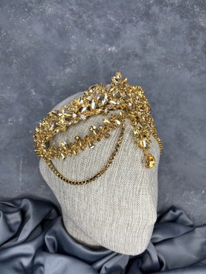 Özbience Şık Sallantılı Alınlık ve Kına Saç Aksesuarı Takımı