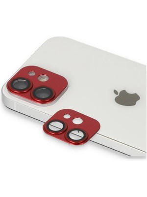 TE Dükkan Buğz Iphone 11 Pers Alüminyum Kamera Lens - Kırmızı