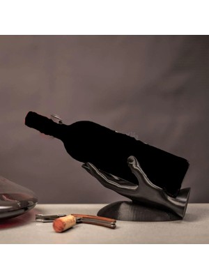 Özbience Şık Siyah Şaraplık, Zarif ve Modern Tasarım, Dekoratif Aksesuar