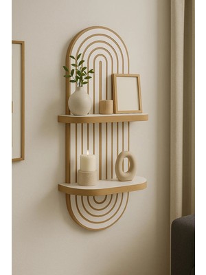 Özbience Beyaz Renkli Dekoratif Duvar Rafı 70X20 cm Şık ve Fonksiyonel Tasarım
