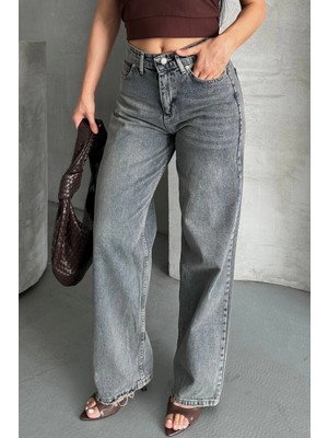 Hsc Bilişim Palazzo Bıyık Kar Yıkama Buz Jeans Pantolon D2008