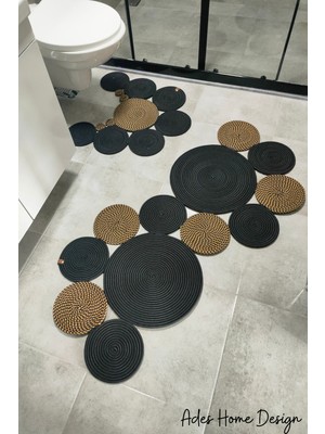 Özbience Doğal Jüt Banyo Paspası, Klozet Önü, Çok Yönlü Kullanım, Şık ve Pratik