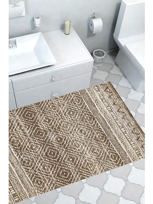 Özbience Kaymaz Taban Banyo Halısı Trend Is Scandinavian F5087 Kahve