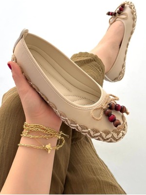 Hsc Bilişim Ilwe Bej Cilt Babet Ayakkabı