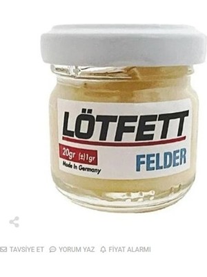 Pazarcan Lötfett 20 gr Cam Şişede Lehim Pastası