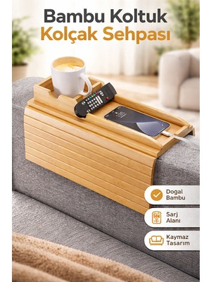 Özbience Katlanabilir Bambu Yan Sehpa, Portatif ve Amerikan Servisi, Koltuk Kenarı