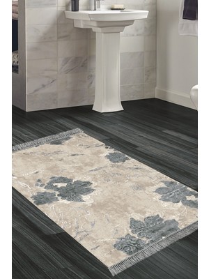 Özbience Yıkanabilir Kaymaz Taban Banyo Paspası, Suluboya Bej, Eko Trend Djt