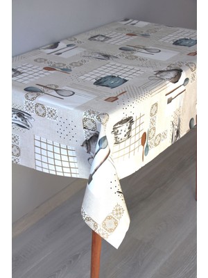 Özbience Silinebilir Elyaf Pvc Masa Örtüsü 1222-2, Dayanıklı ve Şık Tasarım