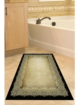 Özbience Kaymaz Taban Banyo Halısı Trend Modern Kahve 1674