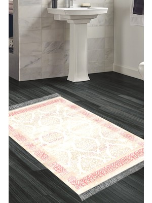 Özbience Yıkanabilir Kaymaz Taban Banyo Paspası, Klasik Koyu Pembe