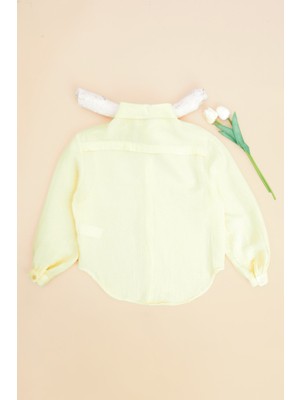 FullaModa %100 Pamuk Müslin Kumaş Kız Çocuk Gömlek