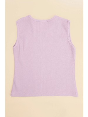 FullaModa Gülen Yüz Baskılı Fitilli Kız Çocuk Body