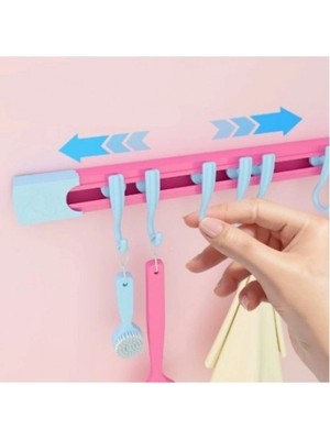 Moresun Buğz 10 Kancalı Raylı Mutfak ve Banyo Düzenleyici Askı