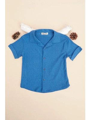 FullaModa Kolu Katlamalı Düğmeli Erkek Çocuk Gömlek