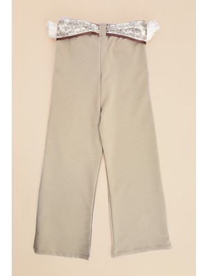 FullaModa Kemer Detaylı Lastikli Kız Çocuk Palazzo Pantolon