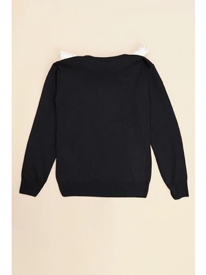 FullaModa Basic Bisiklet Yaka Erkek Çocuk Triko Kazak