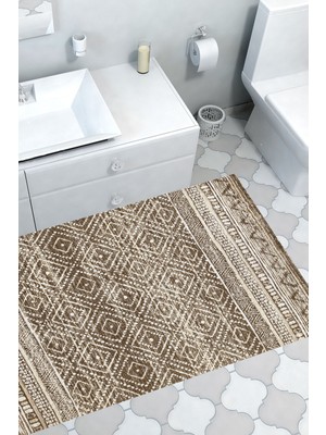 Özbience Kaymaz Taban Banyo Halısı Trend Is Scandinavian F5087 Kahve