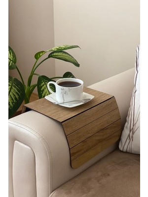 Özbience Katlanabilir Ahşap Yan Sehpa, Portatif ve Şık Tasarım