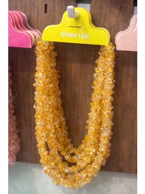 Sitrin Kırıktaş Doğal Taş Kolye