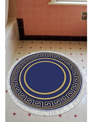 Özbience Yıkanabilir Kaymaz Taban Yuvarlak Banyo Paspası, Modern ve Şık Tasarım