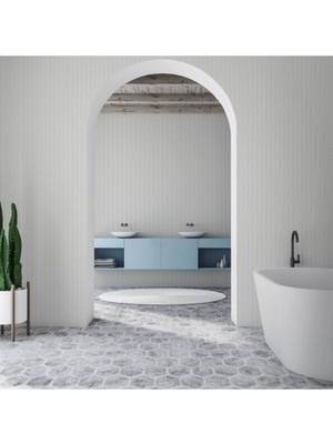 Özbience Şık Gümüş Klasik Düz Duvar Kağıdı, Modern ve Zarif Tasarım