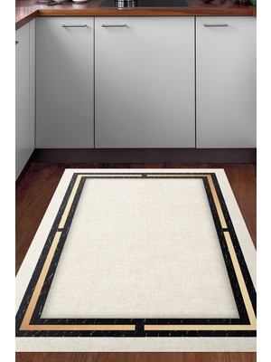 Özbience Kaymaz Taban Modern Mutfak Halısı F5006 Bej, Şık ve Rahat Kullanım