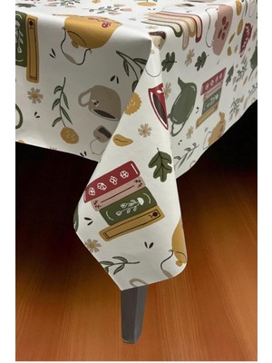 Özbience Pvc Elyaf Tabanlı Silinebilir Muşamba Masa Örtüsü, Şık ve Pratik Kullanım