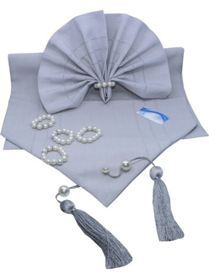 Özbience 12 Kişilik 25 Parça Gümüş Grili Yemek Takımı, Şık ve Modern Tasarım