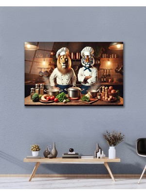 Özbience Modern Mutfak ve Ofis Dekoratif Cam Tablo, Şık ve Şeffaf Tasarım