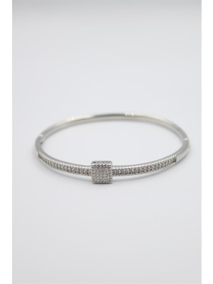 Royaleks Taşlı Vip Bilezik - Gümüş