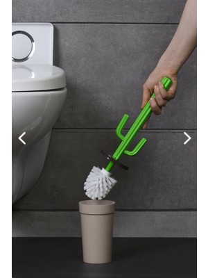 Özbience Şık ve Doğal Tasarımlı Kaktüs Temalı Wc Fırça Seti