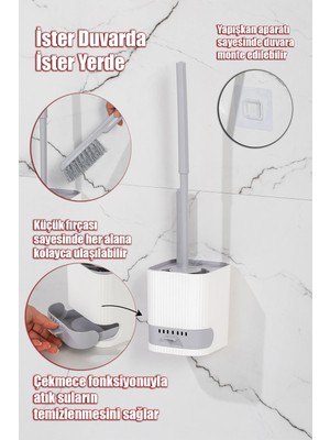 Özbience Su Tutmayan 2'li Banyo Tuvalet Temizleme Fırçası Seti