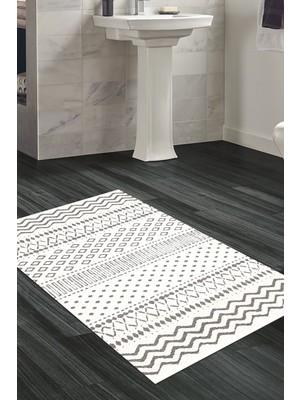 Özbience Kaymaz Taban Banyo Halısı, Trend Iskandinav Tasarım, F5086 Bej