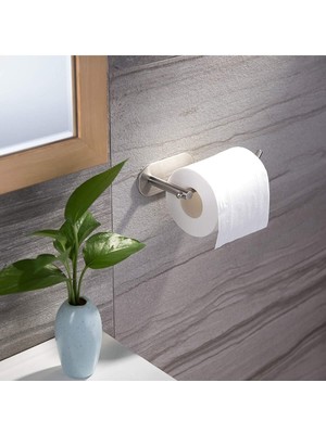 Özbience Paslanmaz Çelik Tuvalet Kağıtlığı, Yapışkanlı Wc Kağıdı Askısı