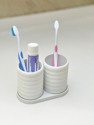 Özbience Modern Beyaz Banyo Düzenleyici V2, 10CM, Ikili Set