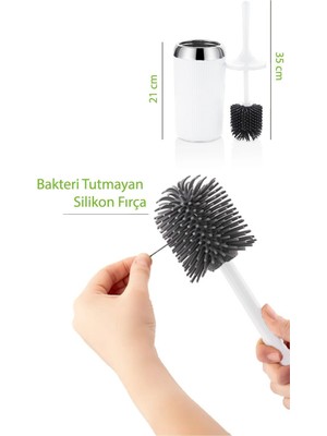 Özbience Yumuşak Silikon Tuvalet Fırçası, Hijyenik ve Etkili Temizlik Için
