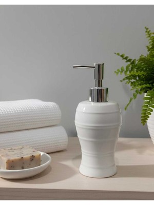 Özbience Şık Porselen Sıvı Sabunluk, Zarif Banyo Aksesuarı