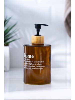 Özbience Şeffaf Cam Sıvı Sabunluk, 450 Ml, Şık ve Dayanıklı Tasarım