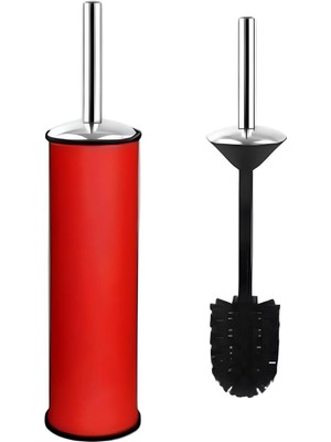 Özbience Kırmızı Paslanmaz Tuvalet Fırçası, Şık ve Dayanıklı Banyo Temizlik Aracı