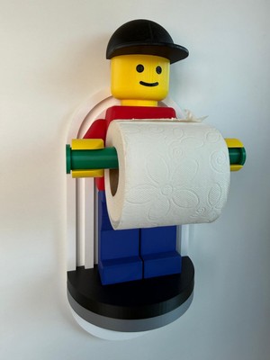 Özbience Büyük Boy LEGO Adam Tasarımlı Tuvalet Kağıdı Tutucu