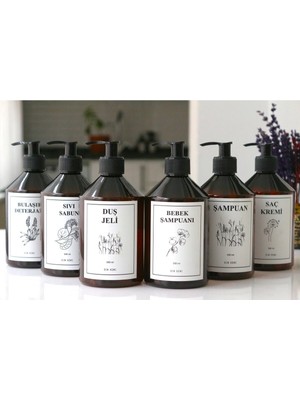 Özbience Şeffaf Plastik Sabunluk 6'lı Set, Banyo ve Mutfak Için Şık Düzenleyici