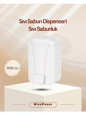 Özbience Beyaz Duvara Monte Sıvı Sabunluk 1000 Cc, Pratik ve Şık Tasarım