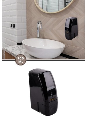 Özbience Siyah Duvara Monte Köpük Sabun Dispanseri 700 Ml, F091S