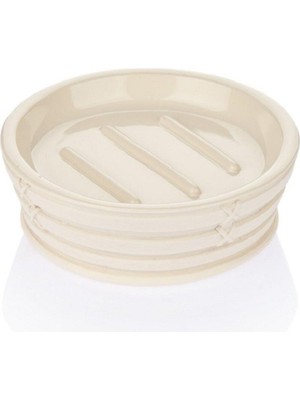 Özbience Şık Bej Palm Katı Sabunluk, Modern ve Kullanışlı Tasarım