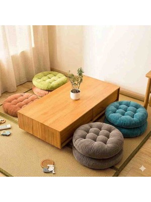 Ayzen Home Pofidik Yuvarlak Meditasyon Minderi, Oyun Minderi