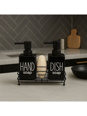 Özbience 2'li Metal ve Süngerli Kare Sabunluk Seti, Mutfak ve Banyo Için