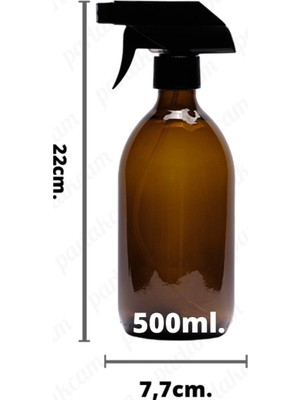 Özbience 500ML Amber Cam Sprey Şişe, Şık ve Dayanıklı Sıvı Spreyi, 1 Adet