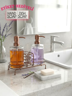 Özbience Modern 2'li Sıvı Sabunluk Seti, Mutfak ve Banyo Için Şık Düzenleyici
