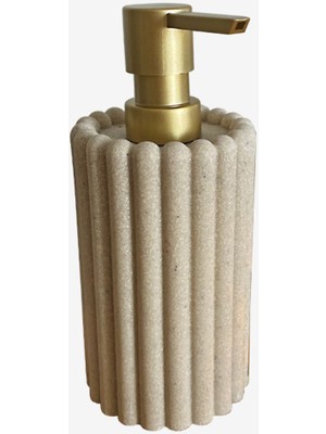 Özbience Şık Çizgili Reçine Gold Sıvı Sabunluk, Zarif ve Dayanıklı Tasarım