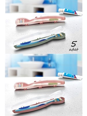 Özbience 5'li Seyahat Diş Fırçası Kabı Seti, Hijyenik Saklama Kutusu